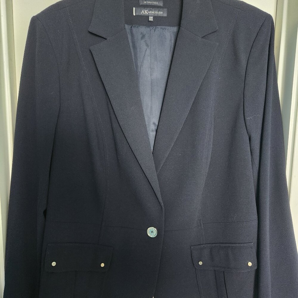 Anne Klein Womens Suit Separate One-Button Blazer Jacket SZ 24